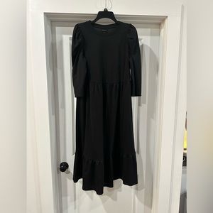 Black midi dress